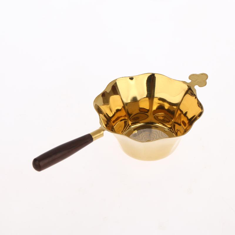 Metal Tea Filter Mesh Alloy Separator Kitchen Hammer Patterned Fish Tea Strainer Tea Accessories