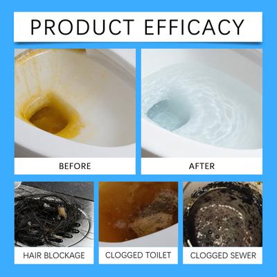 Professional Drain Unblocker Pipe Cleaner Sink Unblocker Bathroom Drain Clog Remover Kitchen Grease Odour Eliminator Home Clean