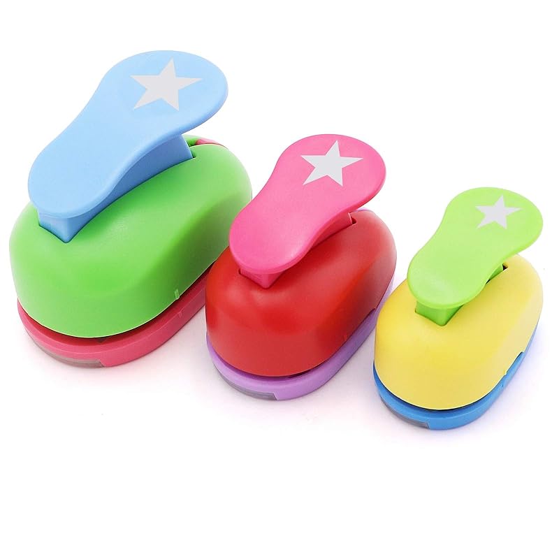Jeemiter 3 Inch Circle Hole Punch Craft Lever Punch Handmade Paper Punch Candy Color by Random, 3 Inch Circle Cutter