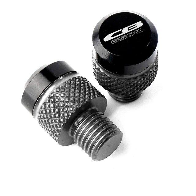 2pcs Motorcycle M10*1.25 CNC Mirror Hole Plug Screws Cover Thread Adapter Bolts For Honda CB650R CB 650R CB 650 R - 2022