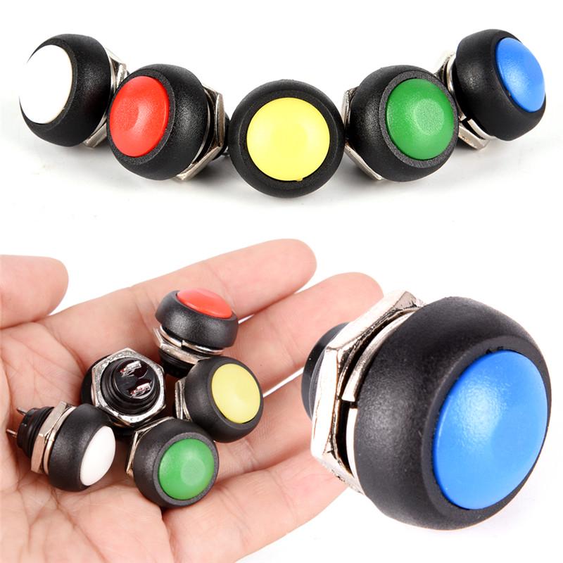 

5Pcs Waterproof Momentary Push Button Switch On/Off Round 12Mm Switch Pbs-33B