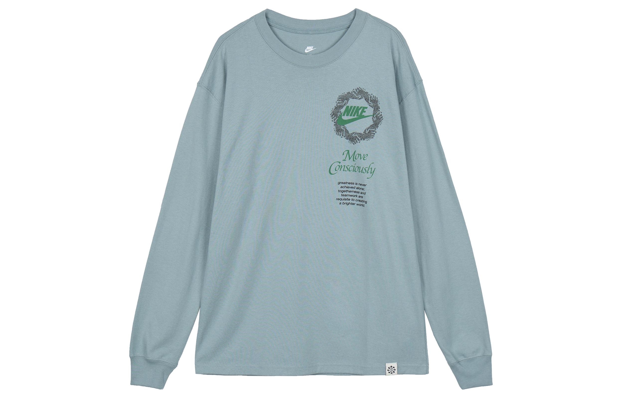 

Nike T Shirts Men s Blue Crew Neck Moderate Straight Fit DN5141-041 S