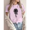 Women's Short Sleeve Crew Neck T-Shirt - Spring Summer Casual Blouse Suitable for Warm Weather, Opaque Round Neck Top with Minimalist Letter