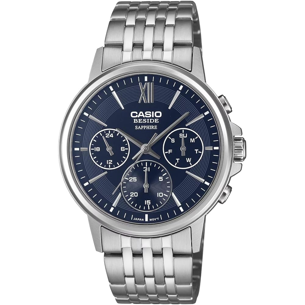 [Casio] CASIO BESIDE Quartz Men s Watch, Sapphire Crystal, BMS-300D-2AV, Solid Stainless Steel Ba...