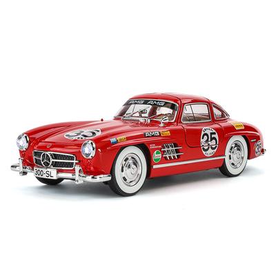 Maßstab 1/24 BENZ 300SL Spielzeugautos Legierung Diecast Modell 4 Türen zum Öffnen Vorderradlenkung Sound Licht Fahrzeuge für Kindergeschenk