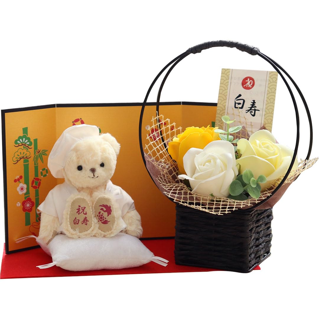 

Hakuju Bear 12 см маленький складной экран ароматическое мыло [Petit Lou] (Золотой Цветок)