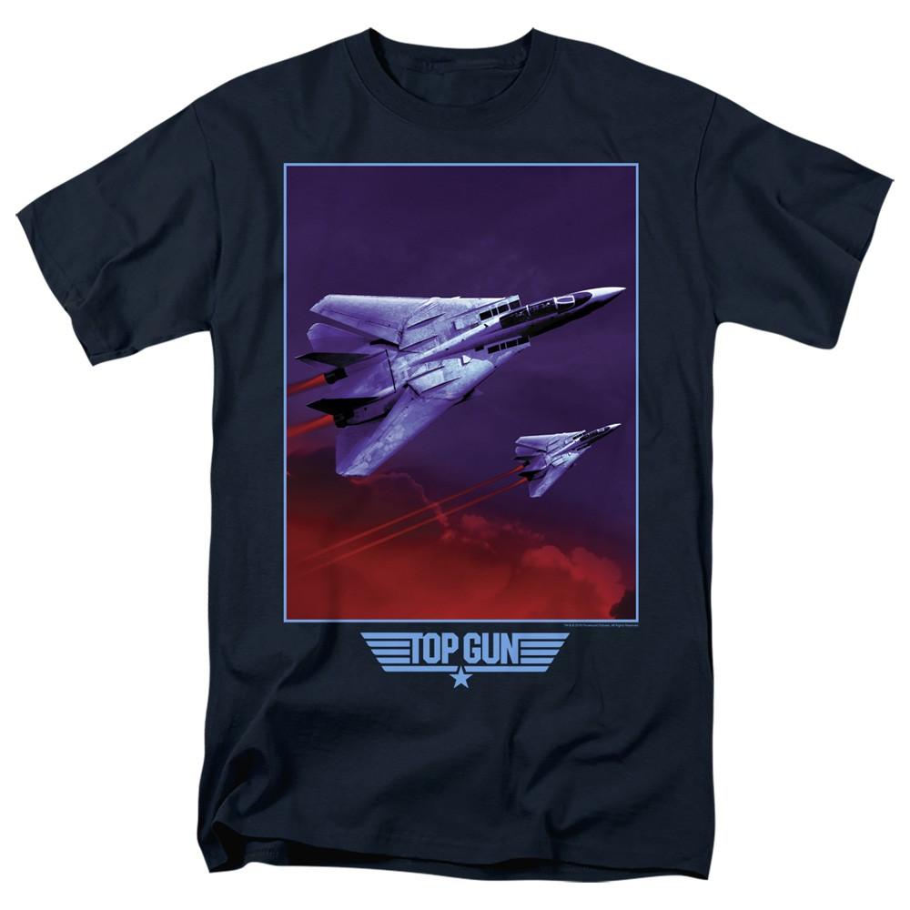 Top Gun - Clouds - Adult Unisex Short Sleeve T-Shirt - Blue M