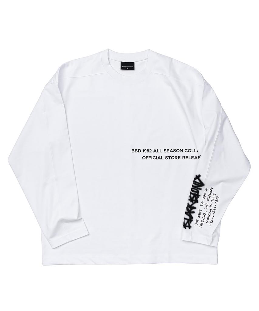 BLACKBLOND Vividi 1982 No Sympathy Long Sleeve Tee (White)