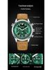 Men's Multifunctional Leather Strap Watch: Waterproof, Luminous, Calendar Feature