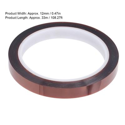 Hitzebeständiges Klebeband 12mm Breite 33m Länge PI Hochtemperatur-Isolierband für Wartung