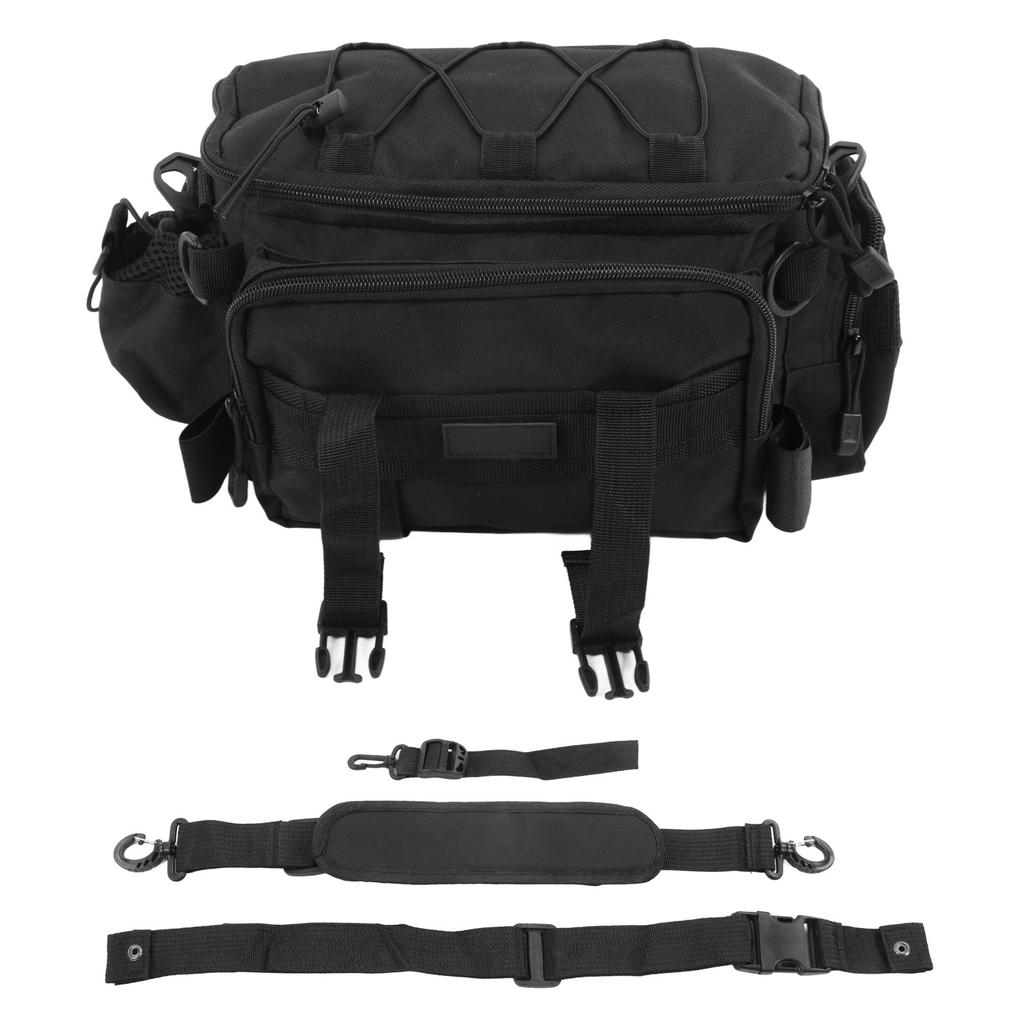 Fishing Tackle Bag Double Layer Waterproof Canvas Multifunction Fishing Bag Fishing Bag Backpack for Outdoor Angling