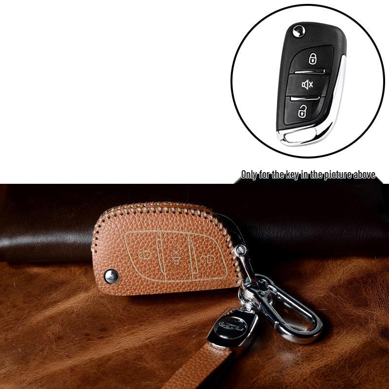 Wuling Hongguang, Zhiguang, Rongguang V Mini Top-Grain Cowhide Key Bag Buckle