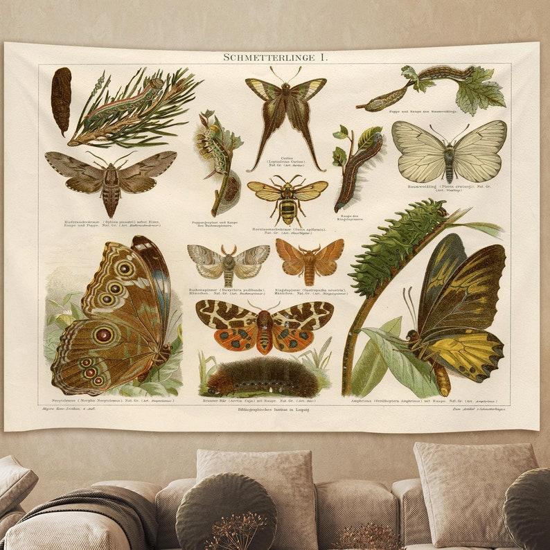 Butterfly tapestry 75x100 чёрный