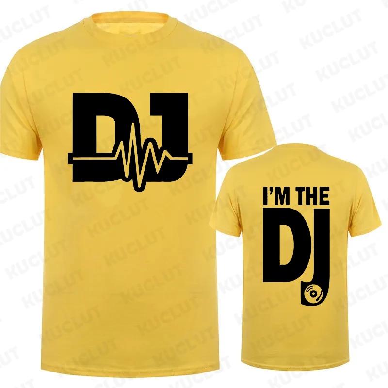 Men's T-shirt for Men Fashion DJ Heartbeat Printed T Shirt Short-sleeved Streetwear Music Lover Summer Casual Men's Tshirts Tops