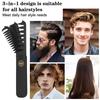 3 In 1 Folding Combs Plastic Wide Tooth Oil Head Comb Beard Combing Multifuncional Barber Hair Clipper Comb Styling Tools