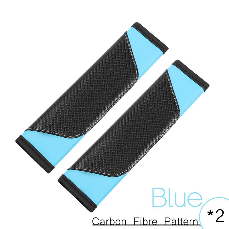 2Pcs Carbon Fiber Car Shoulder Pads Universal Car Shoulder Pad Cover Car Shoulder Belt Seat Pad Auto Interior Accessories