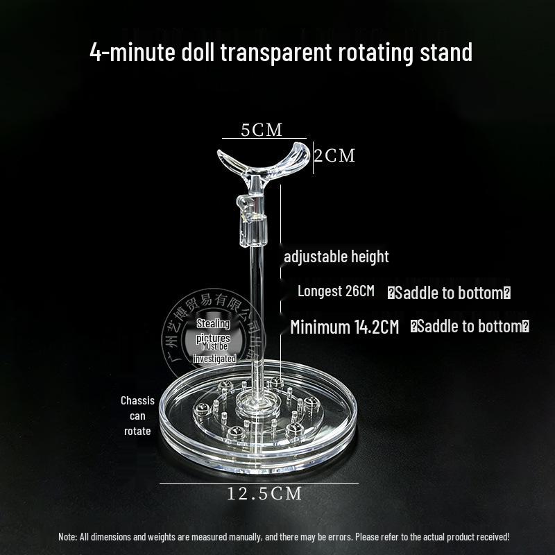 Adjustable Stainless Steel Doll Stand for 30cm to 60cm BJD Dolls with Multiple Support Points