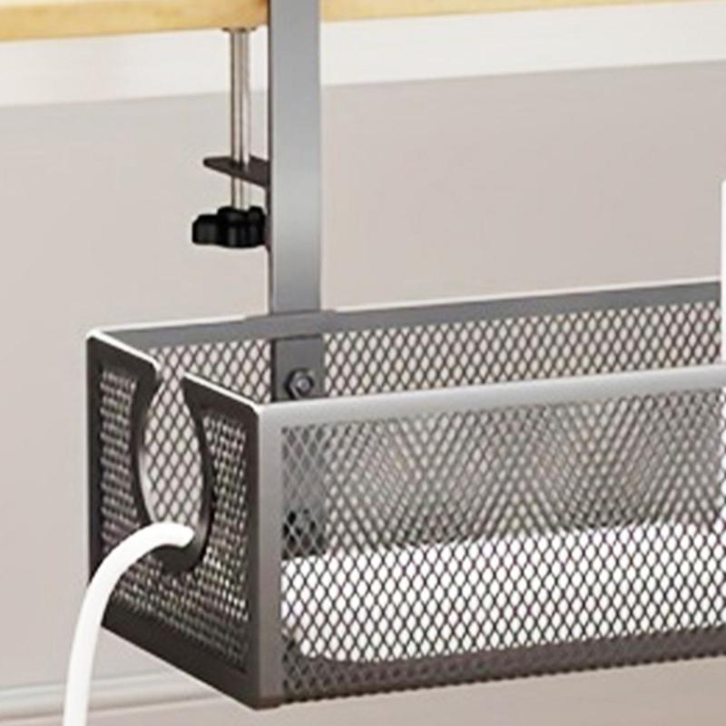 Hanging Wire Basket Under Shelf Organizer Desk Storage Solution For Kitchen Office Pantries Bathroom And Closet
