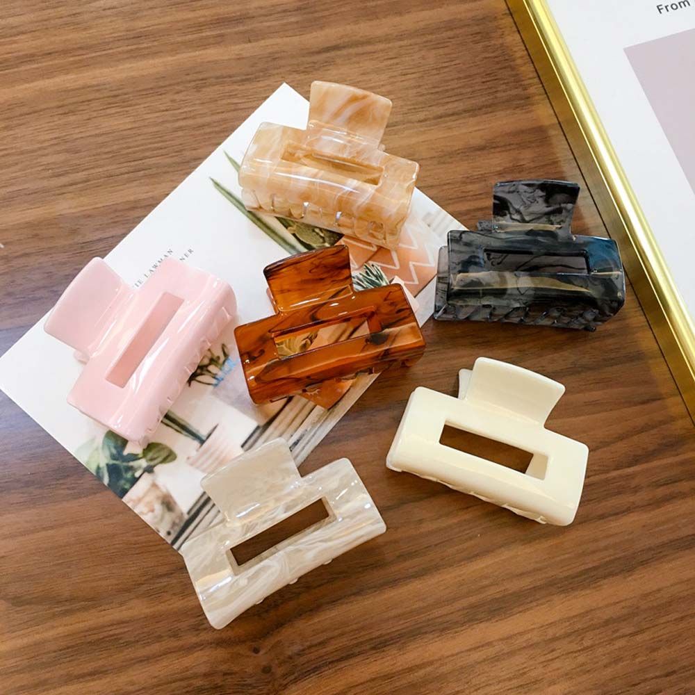 

Simple Fashion Square Colors Women Ponytail Crab Barrette Hair Accessories Hair Claw розовый