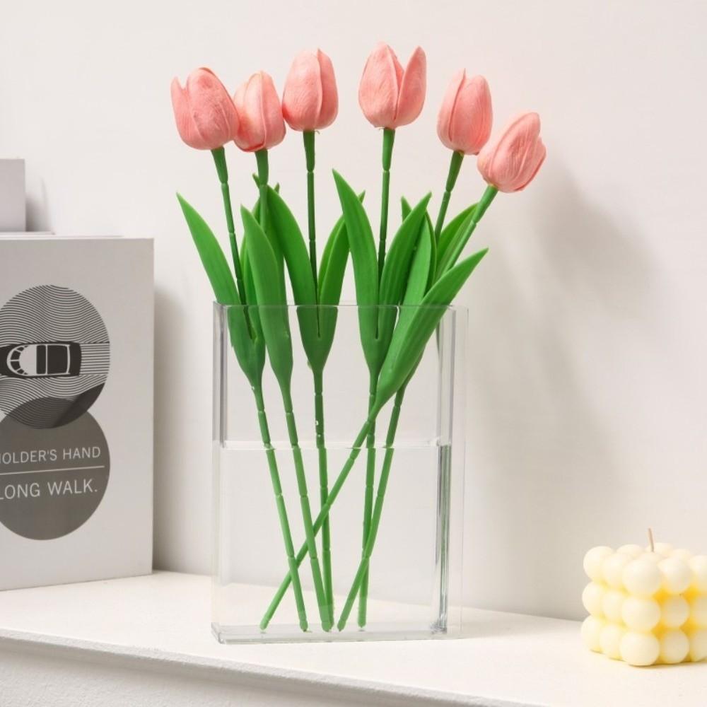 Lightweight Book Vase Clear Acrylic Bookshelf Decor New Flower Vase  For Bookshelf Decor