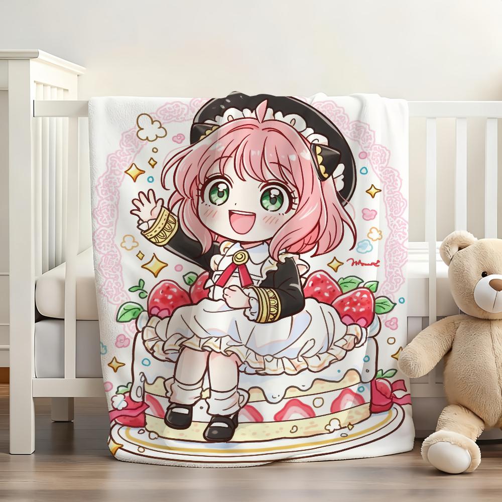 Anime SPY FAMILY Anya Forger Blanket Soft and Skin Friendly For Couch Bed Napping Bedspread All Seasons Comforter
