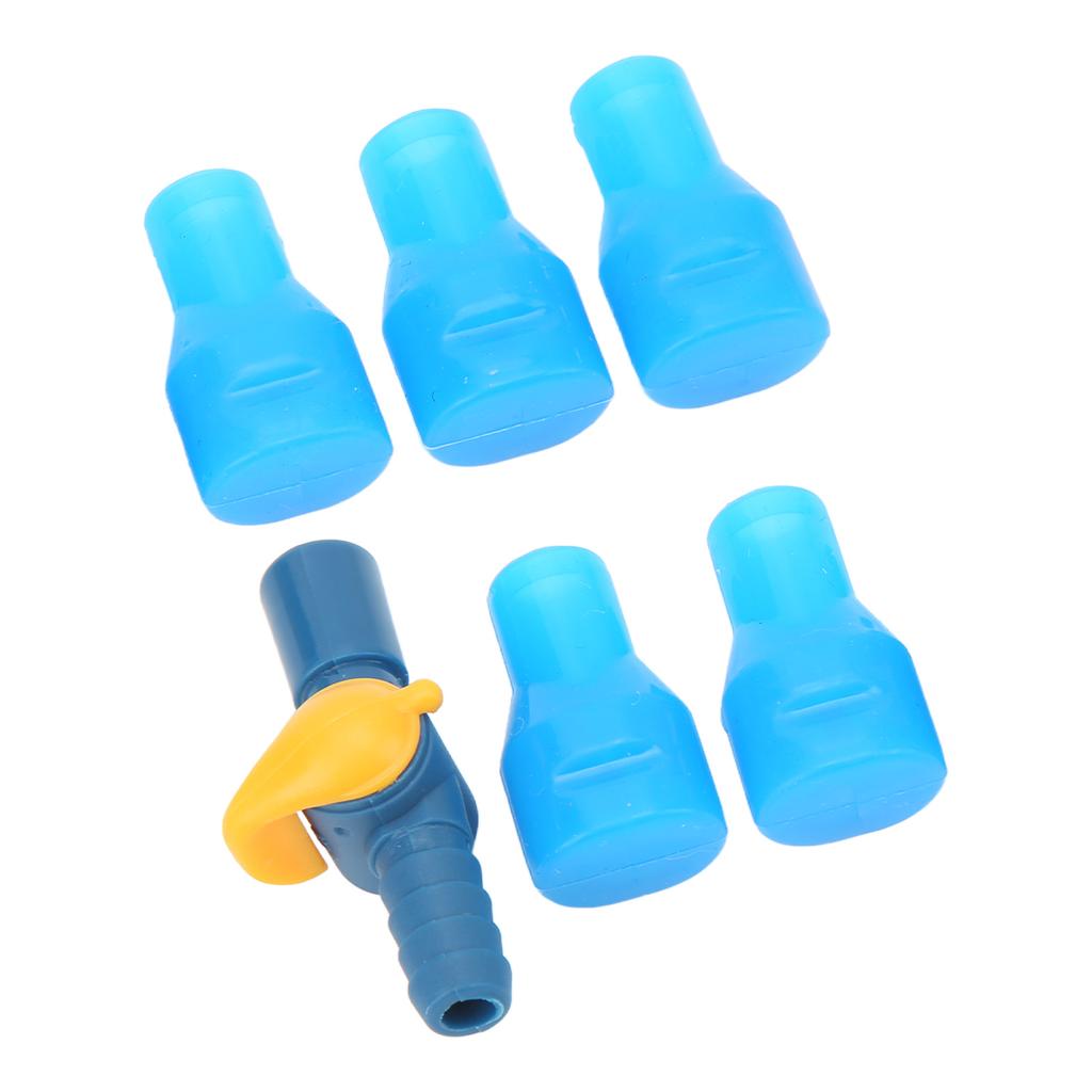 5PCS Water Bag Bite Valve Food Grade Silicone with Straight Tube Connector Water Bag Suck Nozzle for Cycling