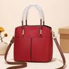 Medium Ladies Pu Tote With Inner Zipper Pocket And Splicing Details Chic Urban