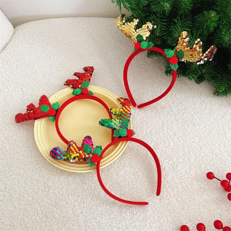 6 Pc Festival Glowing Hair Bands With Build In LED Lights For Christmas Parties Family Gatherings And Event