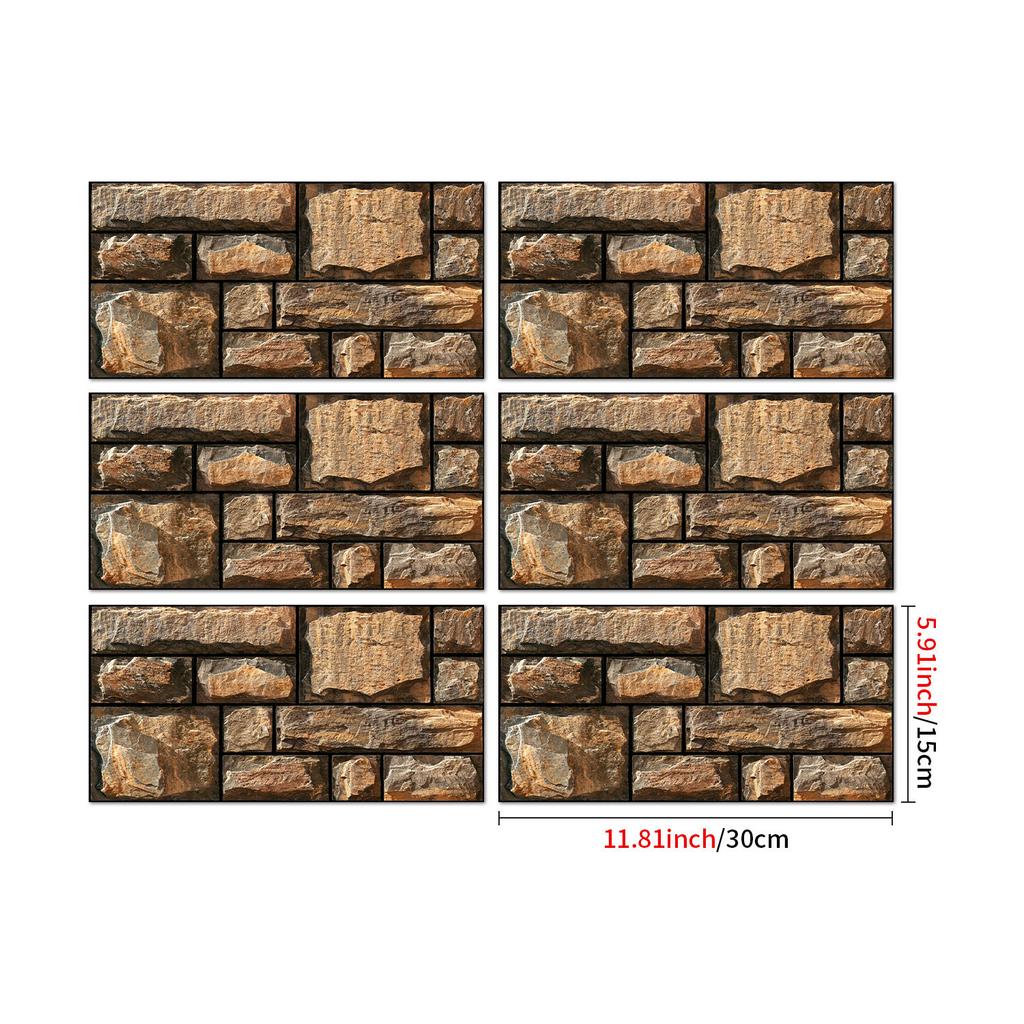 Industrial Style Retro American Tile Sticker, Self-Adhesive Waterproof Pvc Wall Decoration Kitchen Bedroom Wall Sticker Wallpaper