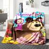 Customiz Name Personality Masha and the Bear  Blanket Soft &Warm Sofa Office Bed Travel Lunch Break Blanket, Gift Suitable All Seasons