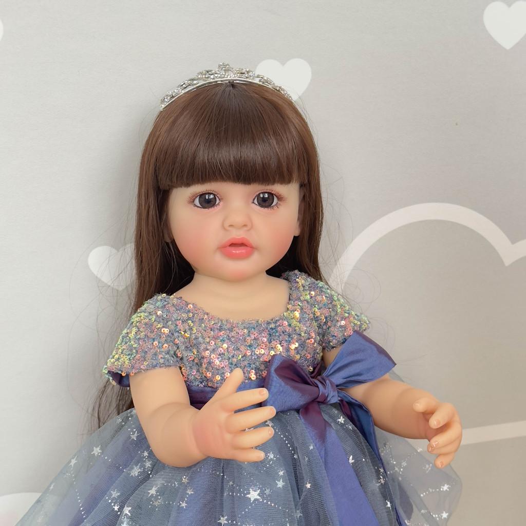 Silicone Reborn Baby Doll 55cm With Realistic Features For Collectors And Kids