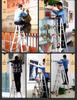 2M Multifunctional Aluminum Alloy Foldable A-frame Telescopic Ladder for Indoor Climbing