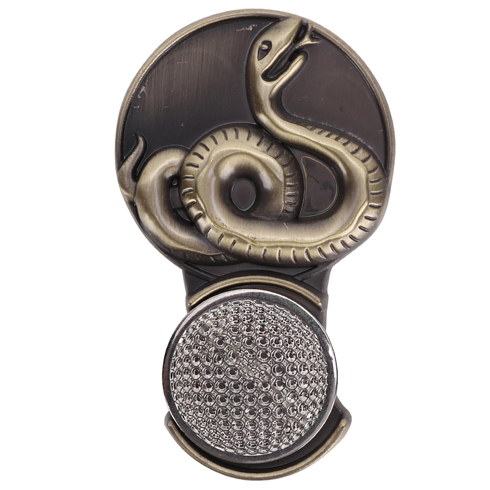 Copper Magnetic Golf Cap Hat Visor Clip Ball Aiming Marker 12 Chinese Zodiac Signs (Snake)