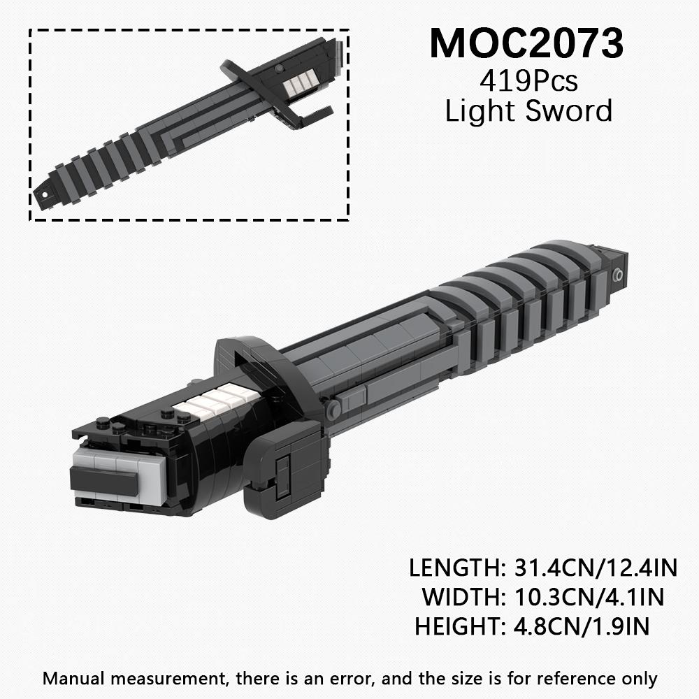 MOOXI Lightsaber MOC Bricks Set Dueling Blaster Laser Movie Space Wars Light Sword Hilt DIY Building Block Weapon Kids Toys Gift