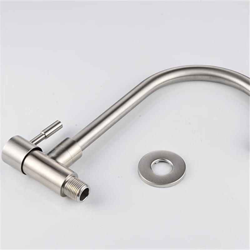 TLXT Brushed Stainless Steel Wall-Mounted Single Cold Faucet