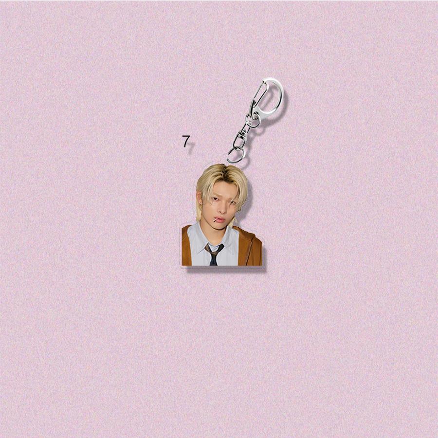 ENHYPEN Cute Casual Photo Keychain, ENHYPEN Member Portrait Acrylic Pendant, Kpop Fans Aesthetic Bag Charm
