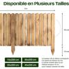 Bordure de jardin en bois - CREATIVE HOME - 200 x 40 cm - Pin naturel - Traitée anti-UV - Flexible modulable
