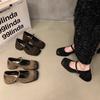 French retro high heels square head single shoes women's shoes 2025 new spring and summer temperament late evening wind Mary Jane shoes