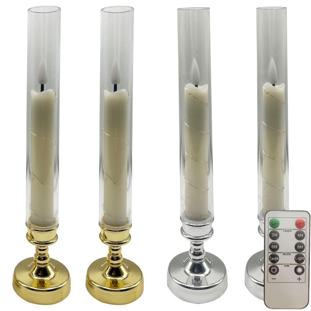 Luminous Flameless Candle Lamp Flickering LED Taper Candles Atmosphere Light  Wedding Party Decor