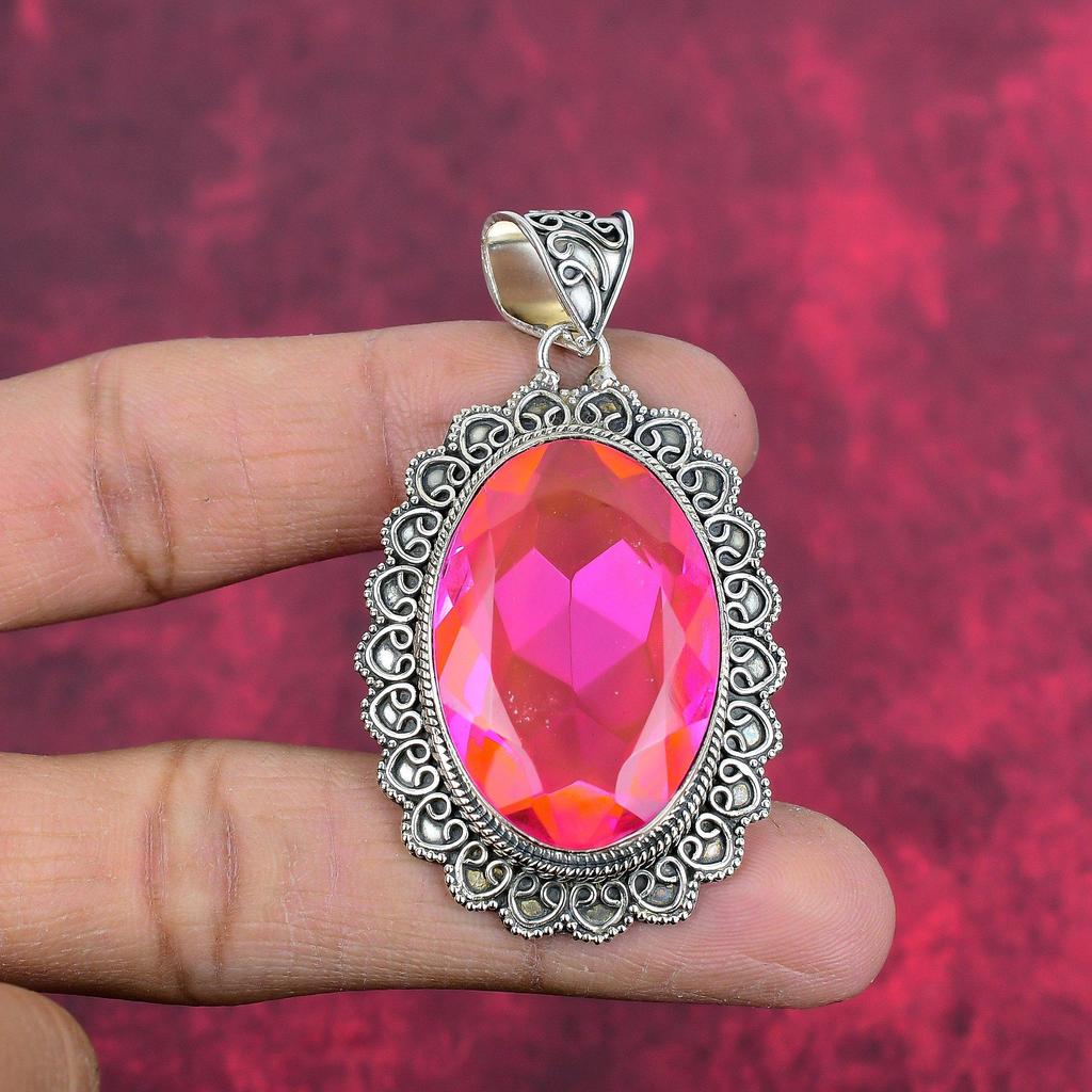 Kunzite Pendant, 925 Solid Sterling Silver Gemstone Jewelry, Handmade Pendant, For Memorial Day