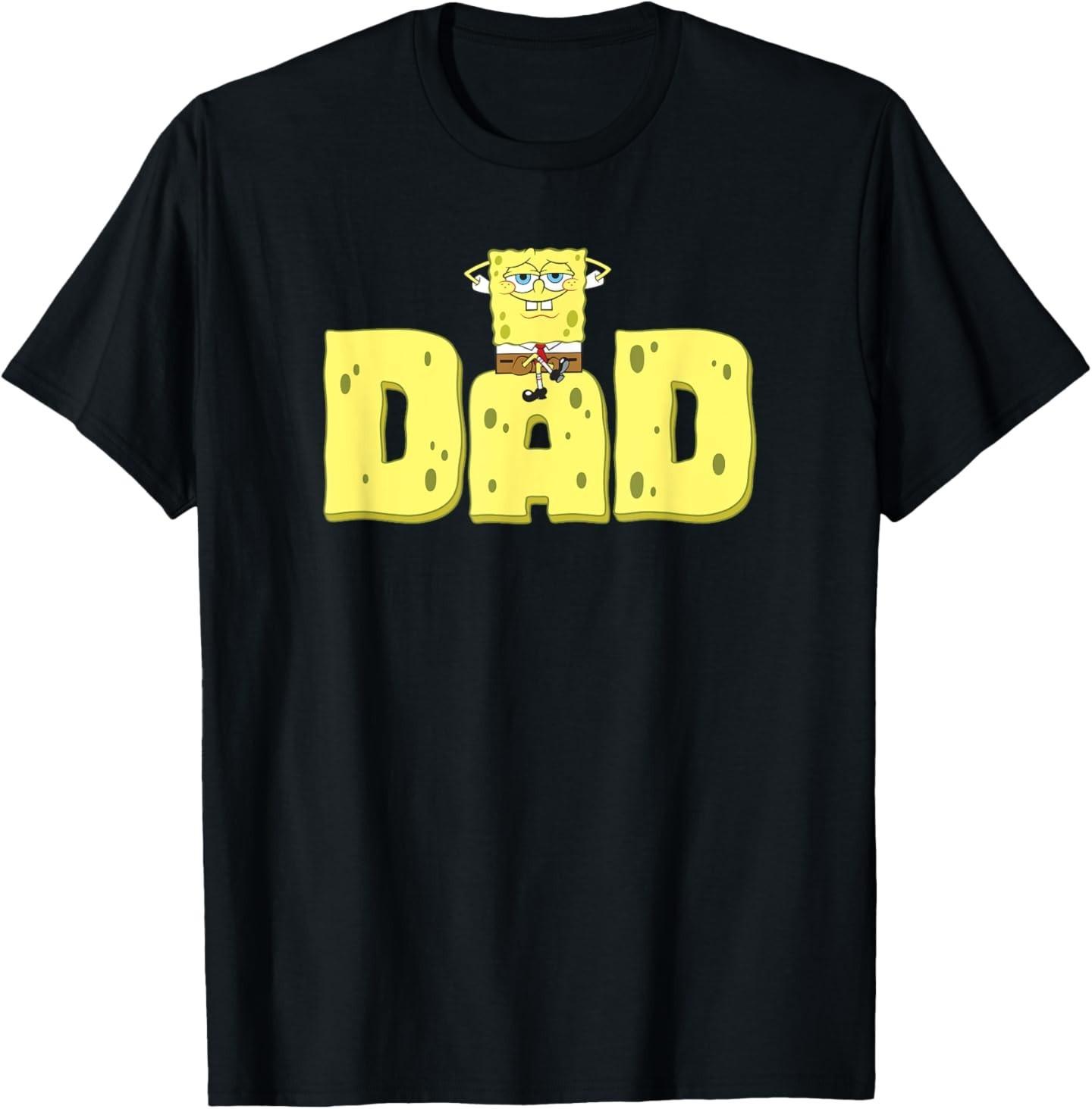 SpongeBob SquarePants Sponge Dad T-Shirt Mens Womens Tees Top 3XL