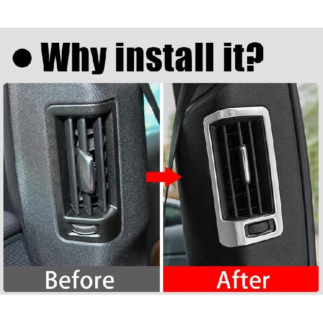 Car Rear B Pillar Air Vent Outlet Panel Cover Decorative Trim For Volvo XC60 XC90 S90 V90 2018-2020 2021 2022 2023 2024 2025