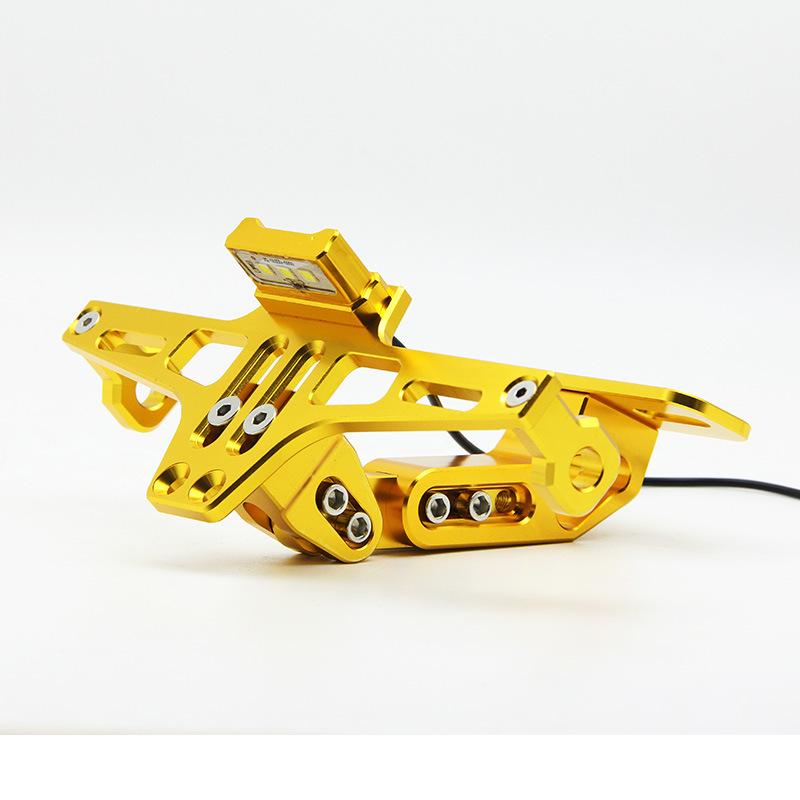 Motorcycle CNC License Plate Holder with Light for BWS R25/R3/MSX