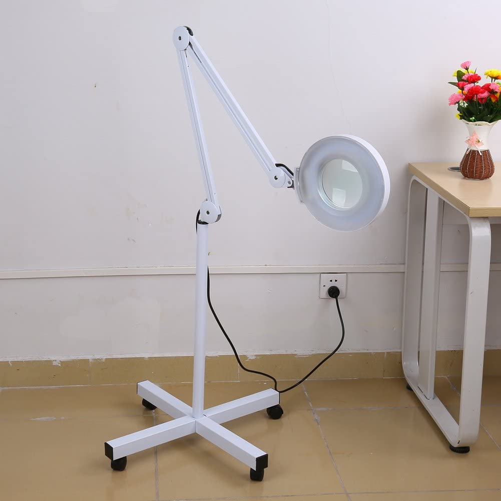 5x Diopter Magnifying Floor Stand Lamp Light Magnifier Tattoo Beauty