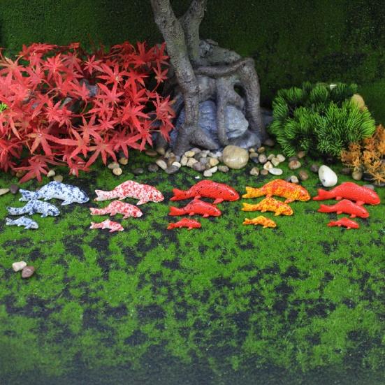 Fake Fish Resin Goldfish Figurine Artificial Floating Lucky Fish Statue for Aquarium