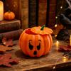 Spooky Holiday Desk Accessories 3D Printed Devil Pumpkin Storage Box with Lid, Funny Ghost Face Decorative Lid Halloween Decoration, Desktop Organizer
