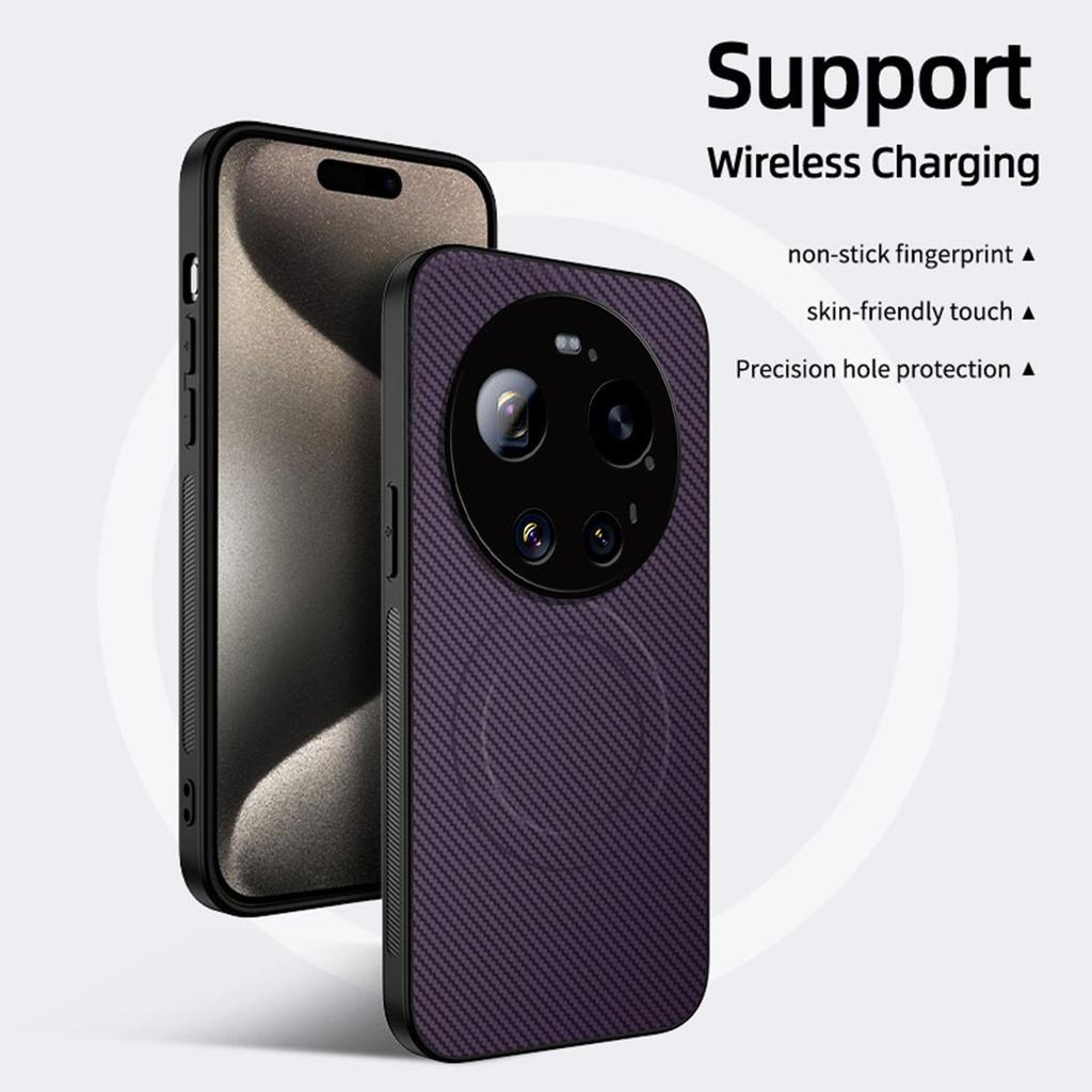 Shock‑Absorbing Textured TPU Phone Case for Xiaomi 17 Ultra Carbon Fiber Slim Protective Cover