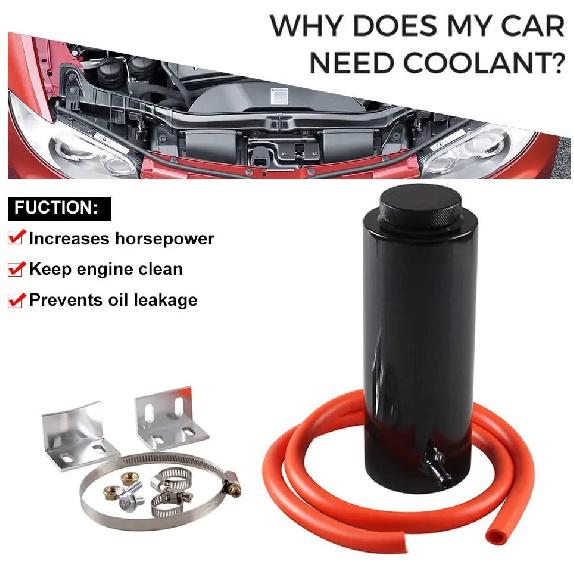 High Quality Aluminum Radiator Coolant Tank 800ml Coolant Expansion Tank Cooling Catch Bottle Overflow Reservoir Car Styling
