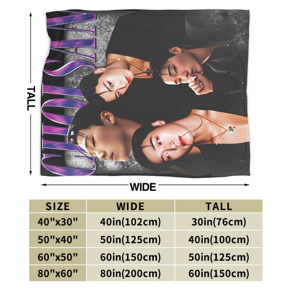 ATEEZ Choi San Soft Warm Blankets  Travel Office Plush Throw Blanket Aesthetic Couch Chair Flannel Bedspread Sofa Bed Cover