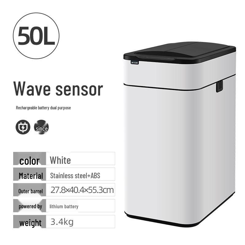 Automatic Large Smart Sensor Trash Can with Lid for Kitchen, Bathroom, Office, and Living Room